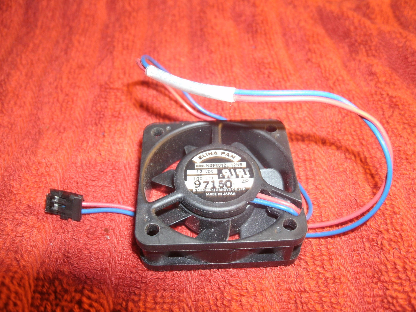 Elina Fan HDF4012L-12HB, 12VDC, 100mA. 97150 Fan. (B10)