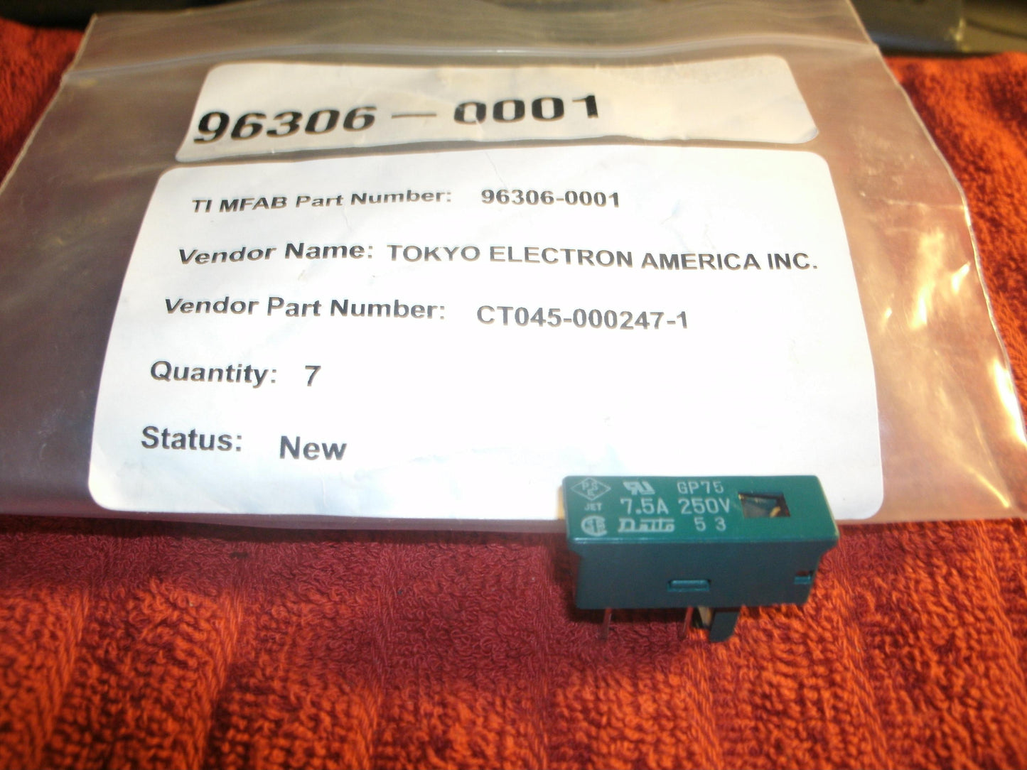 Daito GP75 Fuse 7.5A 250V. New. 5 3. (37)