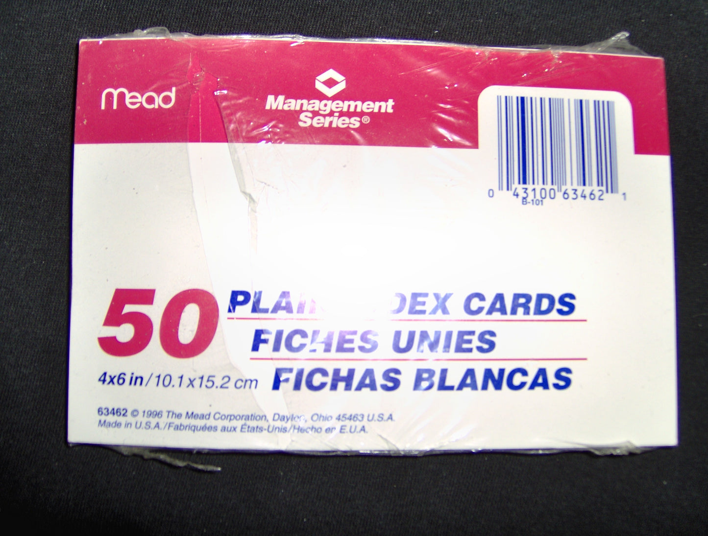 Mead 63580 25 Ruled Index Cards. 5" X 8". UPC: 043100635802