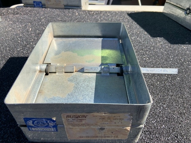 Ruskin MD15 Manual Volume Damper. 8" X 6". New.