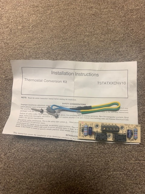 Carrier TSTATXXCNV10 Thermostat Conversion Kit. New. (D)