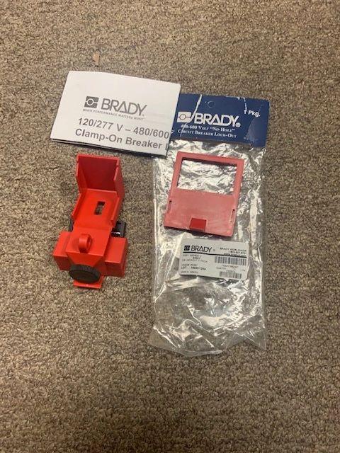 Brady 65397, "No Hole" 480-600 Volt Circuit Clamp On Breaker Lock-Out.