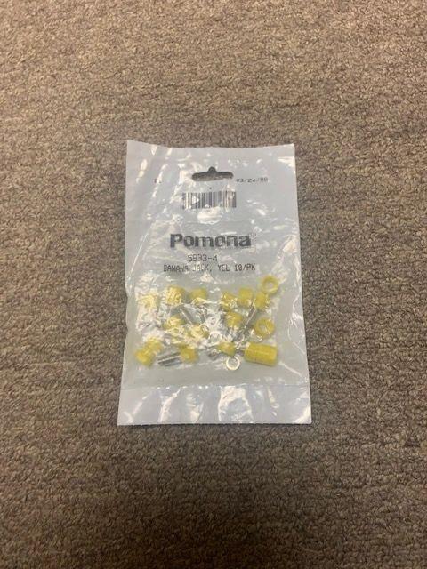 Pomona 5933-4 Banana Jack, Yellow. 10 Pack. (D1)