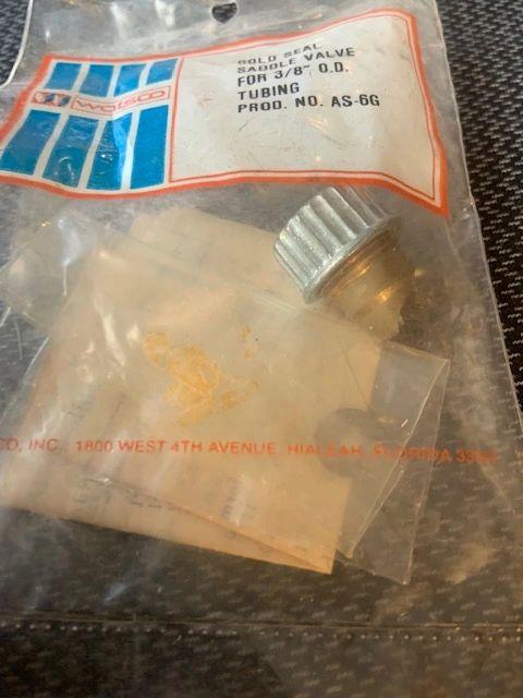 Watsco AS-6G Gold Seal Saddle Valve For 3/8" O.D. Tubing. New. (C2)