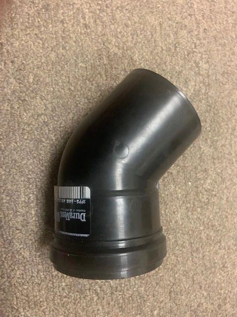 DuraVent 3PPS-E45B, 45 Degree Elbow. New. Black. (43)