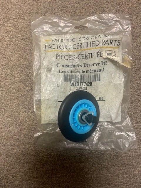 Whirlpool W10177428 Dryer Drum Supporter Roller Kit. New. (A2)