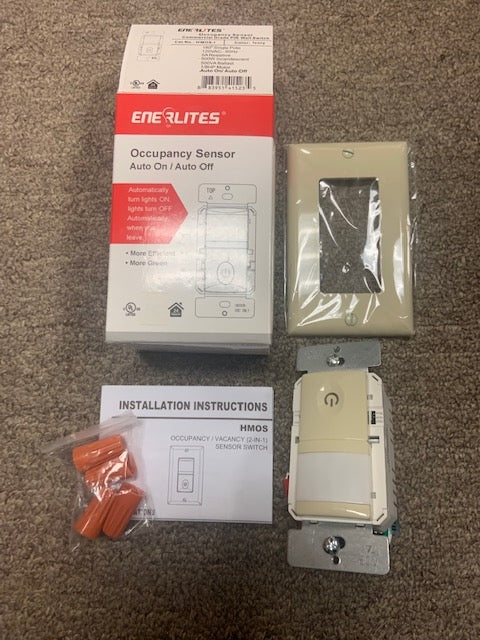 Enerlites HMOS-I Occupancy Sensor PIR Wall Switch. New.