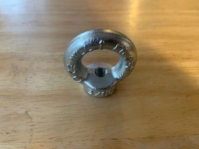 C15E, 3/8U, 1C, CE, WLL, KG, 230 M. I Bolt Nut. New. (C3)