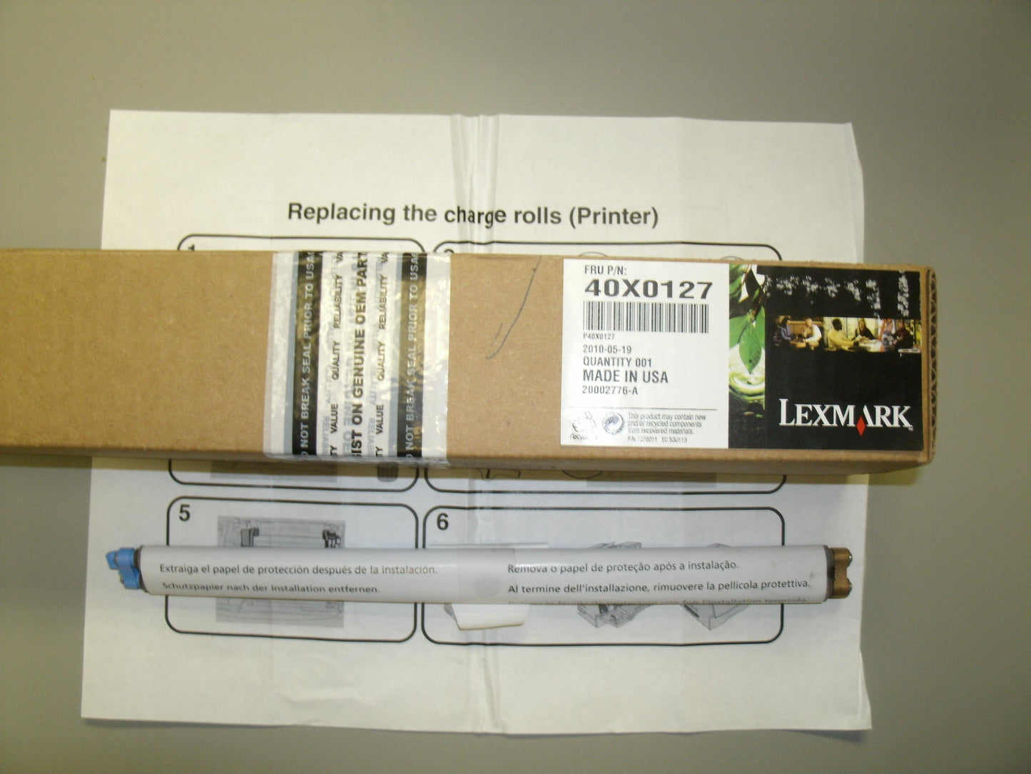 Lexmark 40X0127 Roller Double Charge. New OEM.