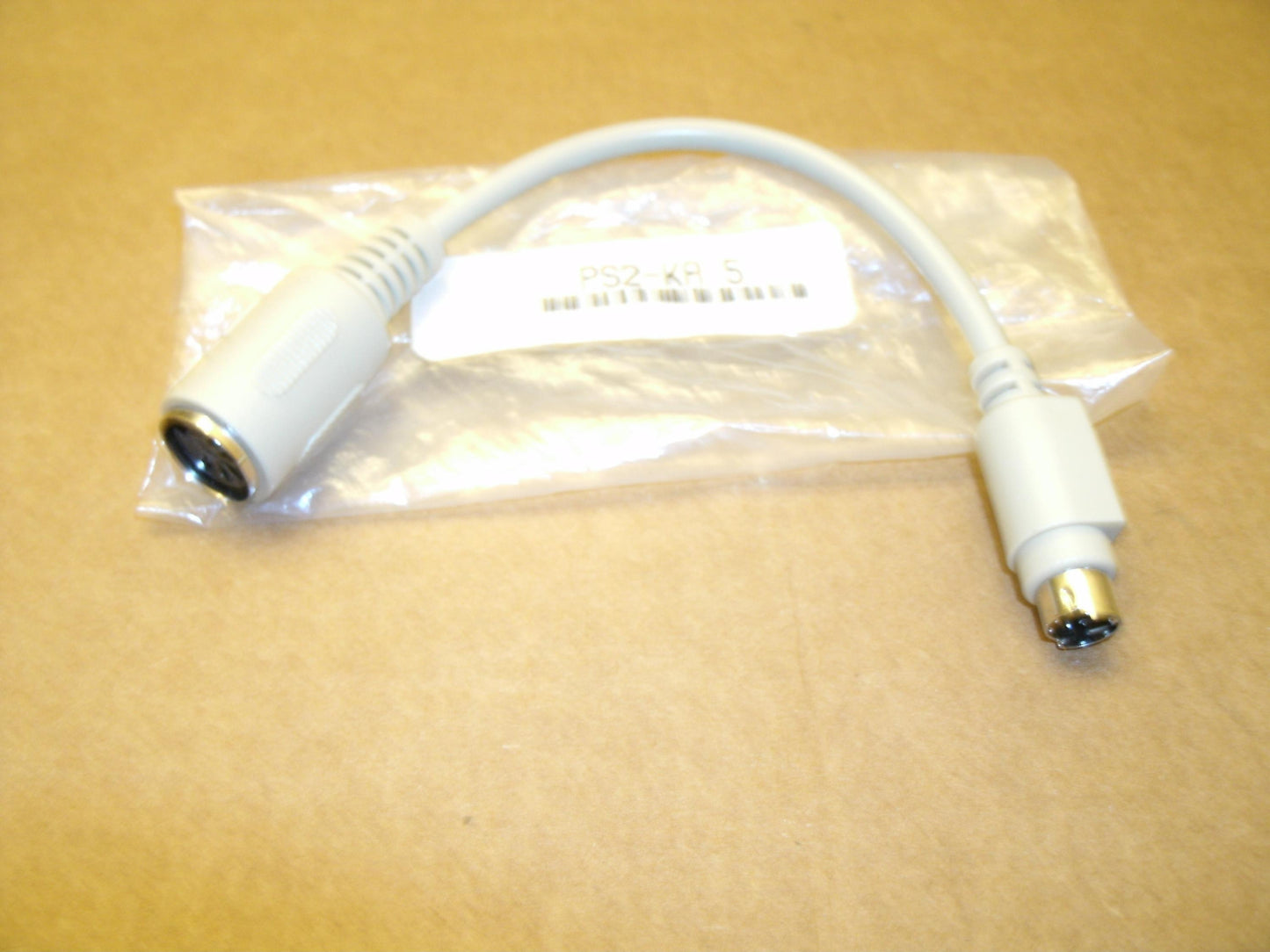 PS/2 Male to AT Female Adapter Cable. 6". New.