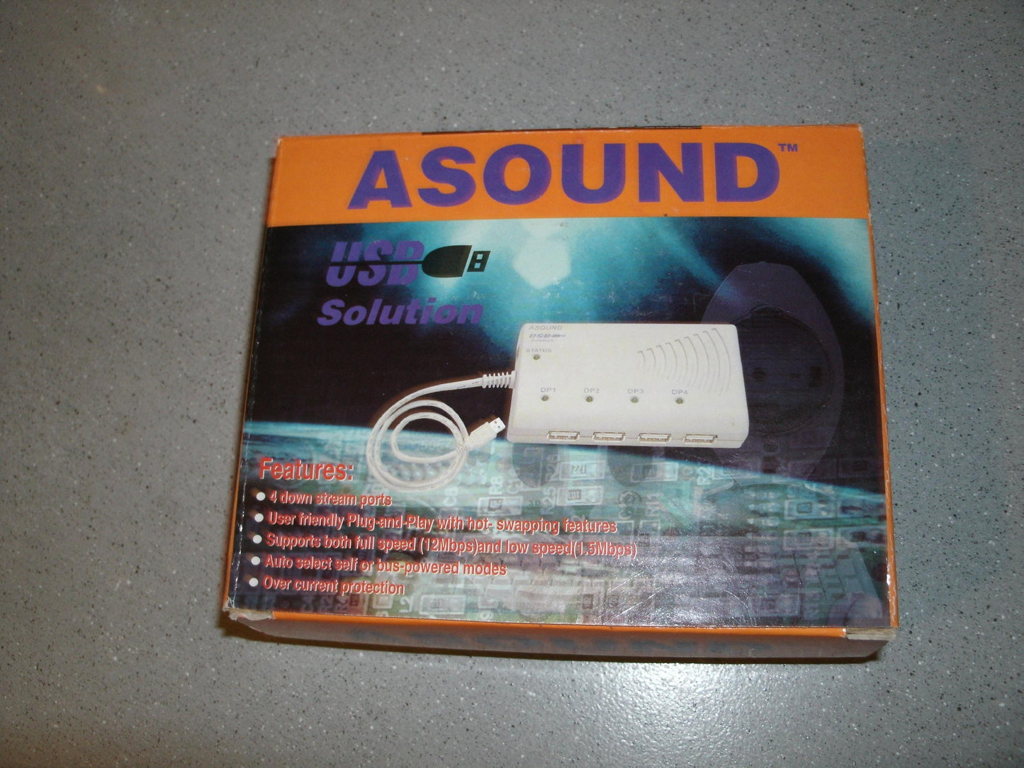 Asound 4-Port USB Hub. HB-018. ASU011202902. New.