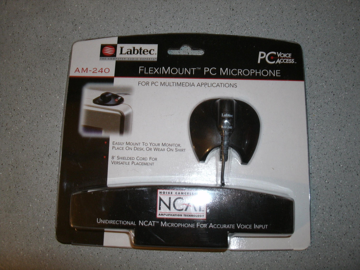 Labtec AM-240 FlexiMount PC Microphone. 080236101122