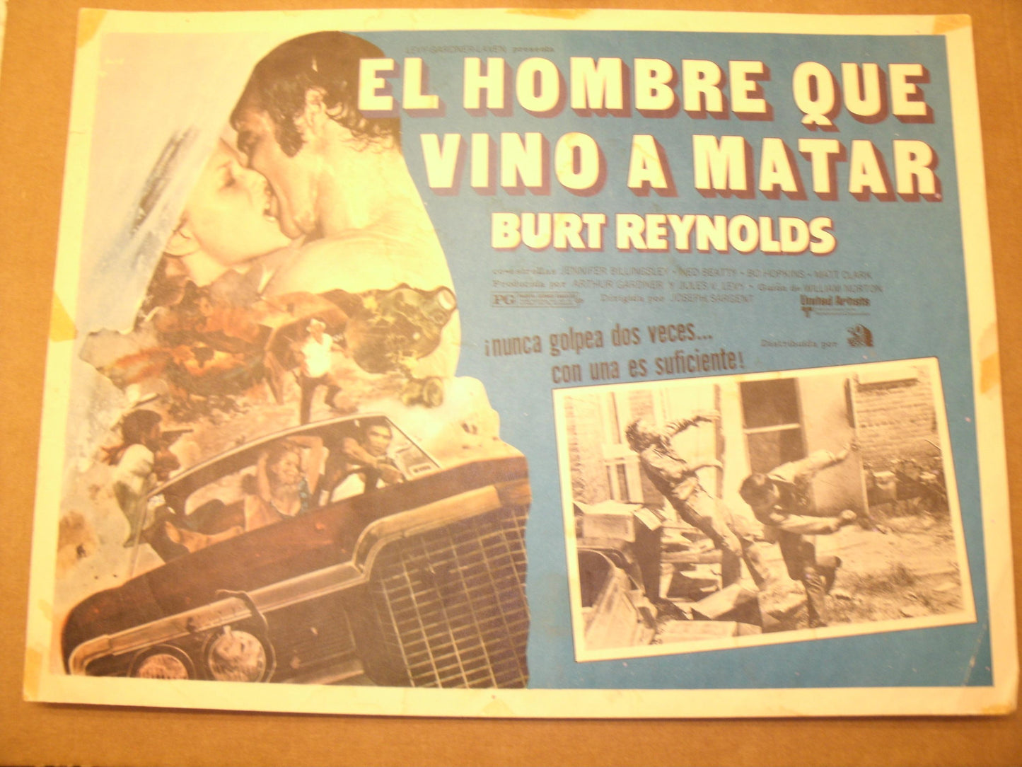 El Hombre Que Vino A Matar Movie Poster. Burt Reynolds
