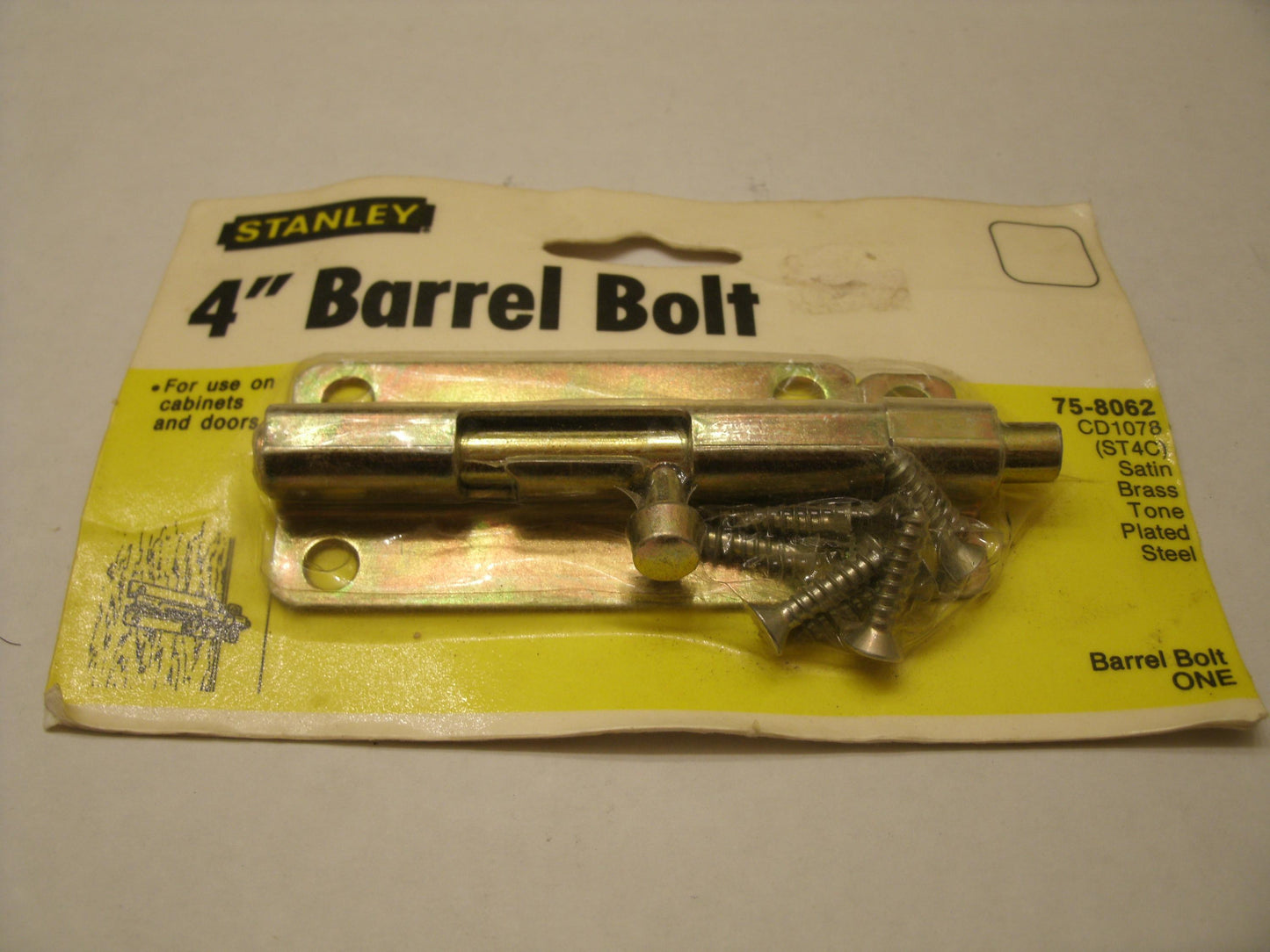 Stanley 75-8062 4" Barrel Bolt. New.
