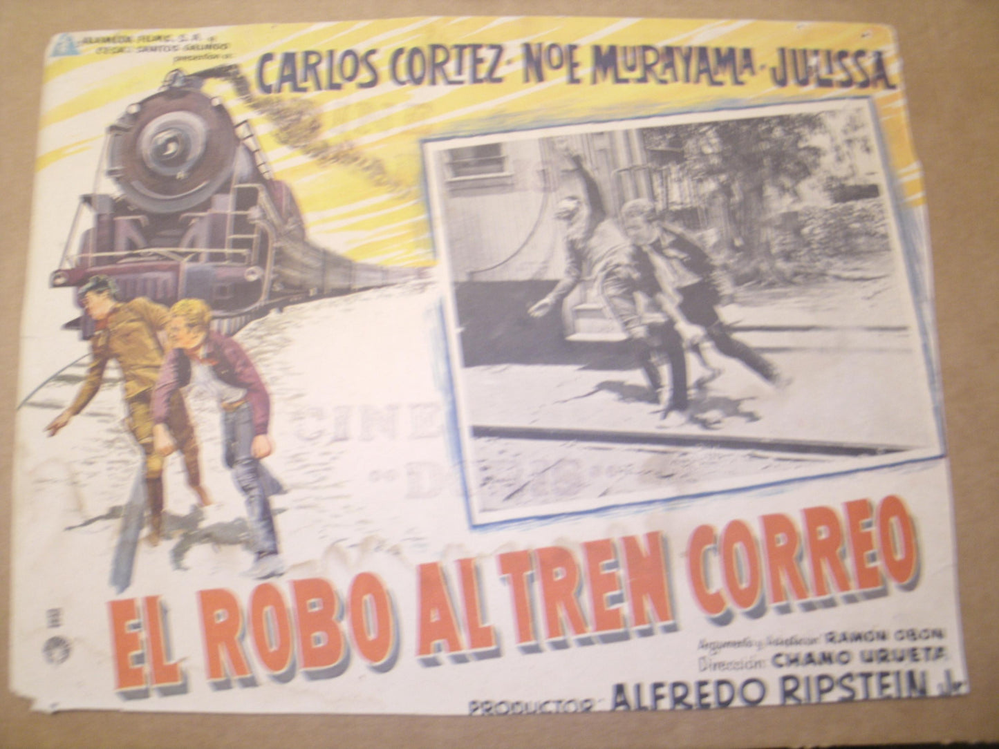 El Robo Al Tren Correo Movie Poster. Spanish. 1940's.