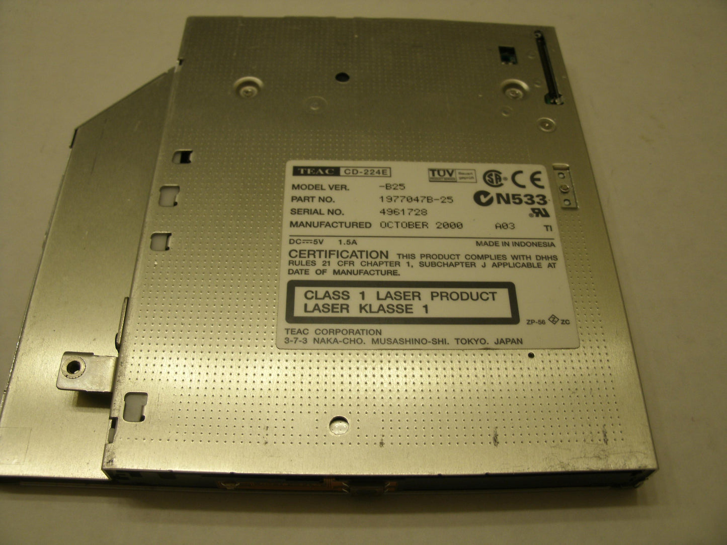 Teac 1977047B-25 CD-ROM. Refurbished.