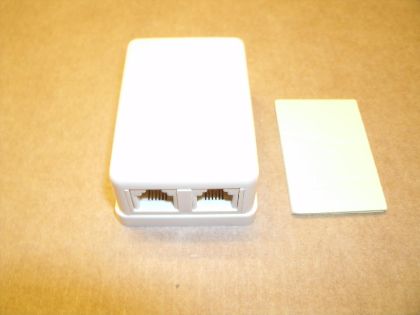 V2D 702566 RJ-11 Wall Plate Box. Ivory. New. 2 Port.