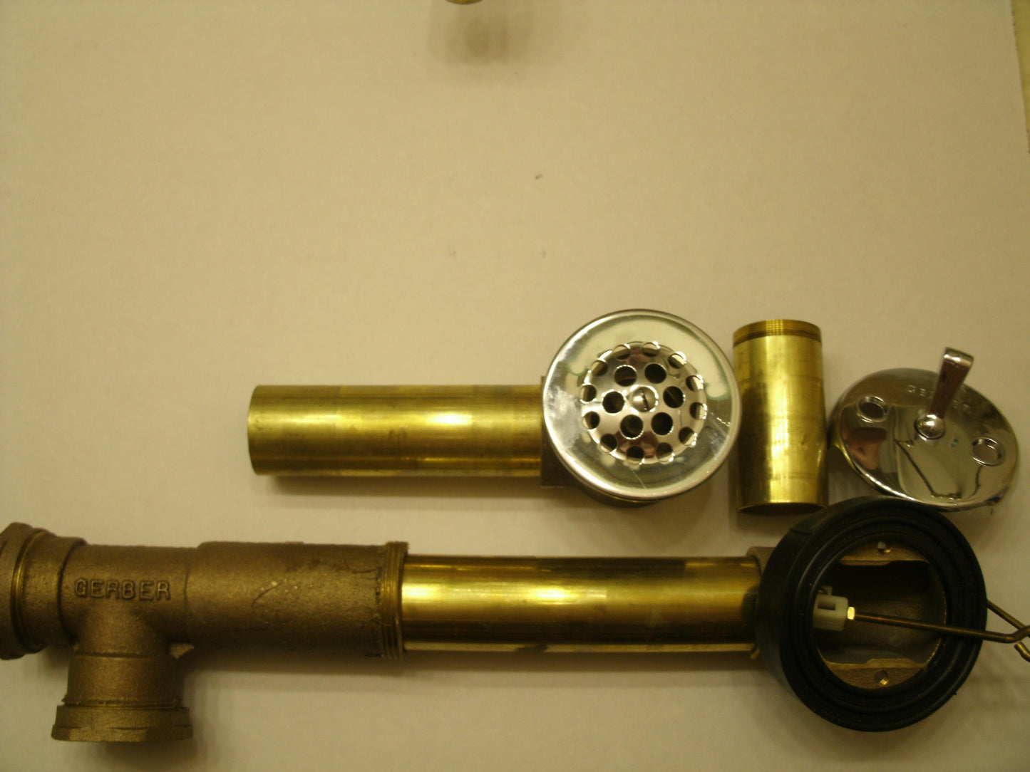 Gerber 41-510 Trip Lever Bath Drain, Drain in Tee. New.