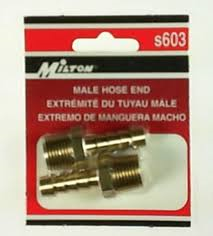 Milton S603 Male Hose End, New. Brass.