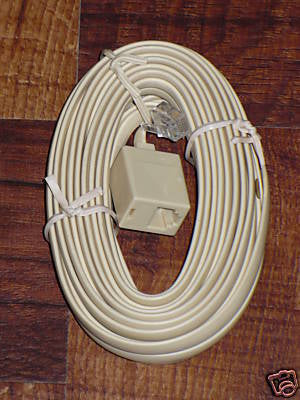 SBC SB0688 25' Phone or Modem Line. Almond. New.