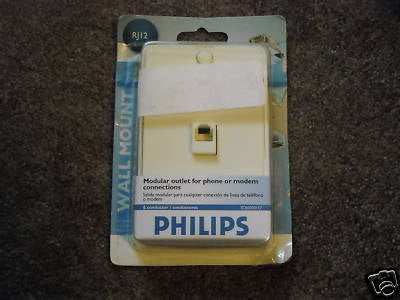 Philips SDJ6050/17 3 Way Phone Wall Jack. Ivory. New.