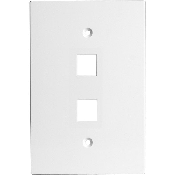 Channel Vision G-2GOW 2 Jack Wall Plate. White. New.
