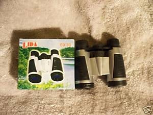 Lida Binoculars 6 X 30. Plastic with neck cord. New.
