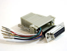 DB15 Female to RJ11 Connector. New. (Q1)