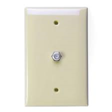 Leviton One Single CATV Wallplate. 000-80781. COAX Cable.