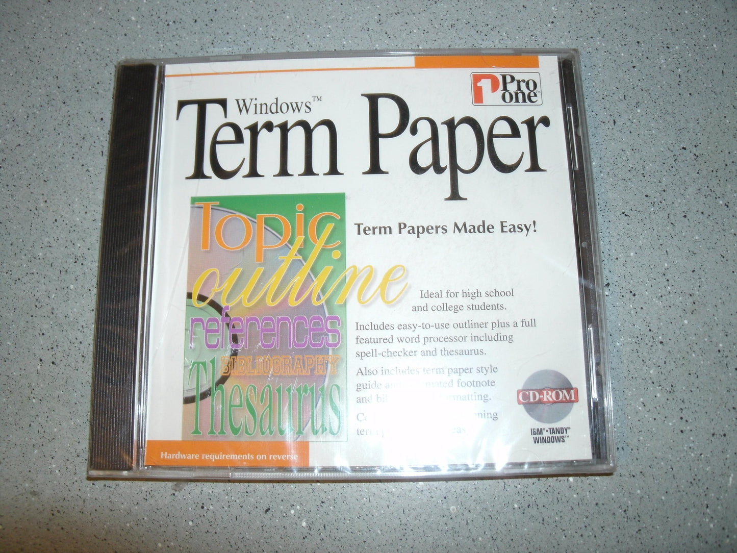 Windows Term Paper. New. Term Papers Made Easy. CD-ROM.