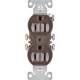 Eagle Copper 270B, 3 Wire Black Duplex Grounding Receptacle.