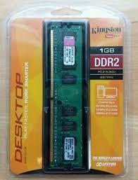 Kingston KVR667D2/1GB, 1GB DDR2 PC2-5300 667MHz Desktop Memory.