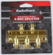 Radio Shack 15-2588 Bidirectional 4-Way Splitter. New.