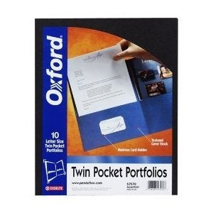 Esselte 51761 Laminated Twin Pocket Portfolios. New.