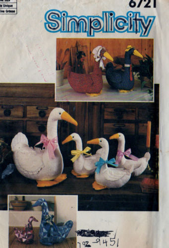 Simplicity 6721 Goose Pattern. New.