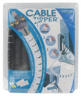 Evriholder 714415036577 Cable Zipper. 8'. New. Black.