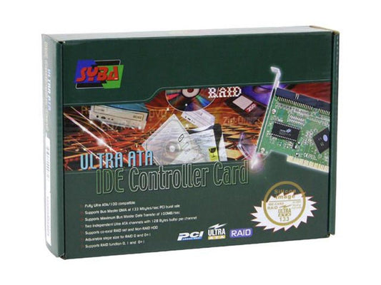 Syba SD-ATA133R Ultra ATA IDE Controller PCI Card. New.