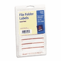 Avery File Folder Labels. Red. 05201. FF3DR.
