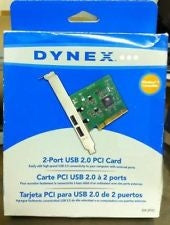 Dynex DX-2P2C USB 2.0 2 Port Host Adapter. New.