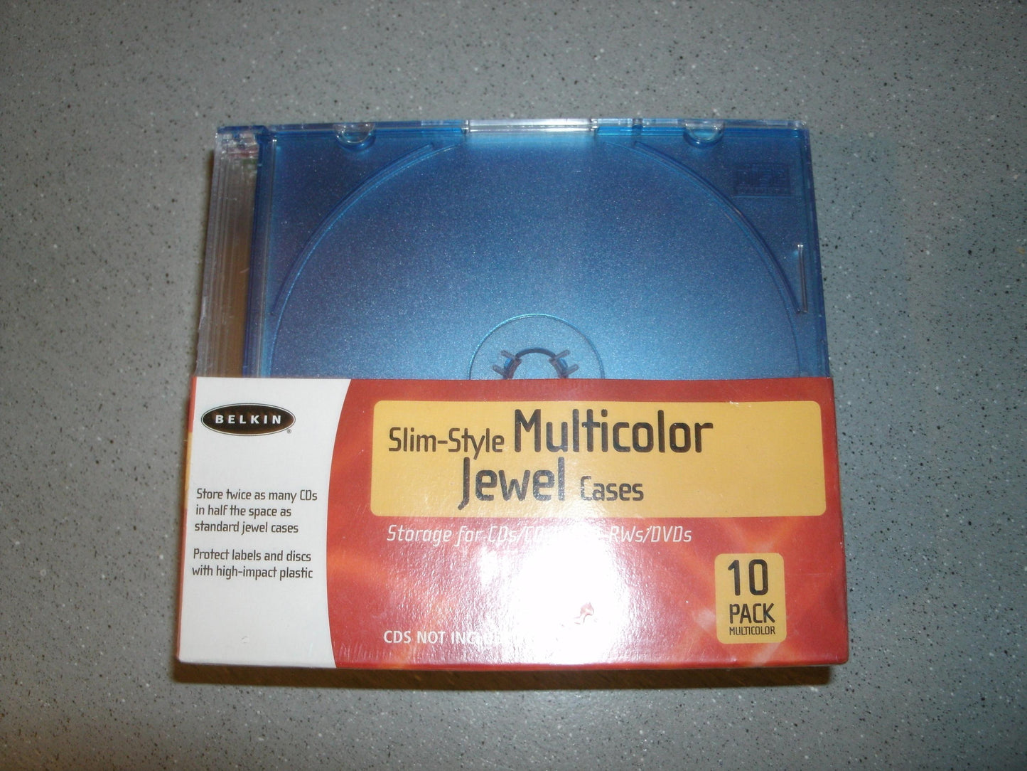 Belkin Slim Style Multicolor Jewel Cases. 10 Pack. New