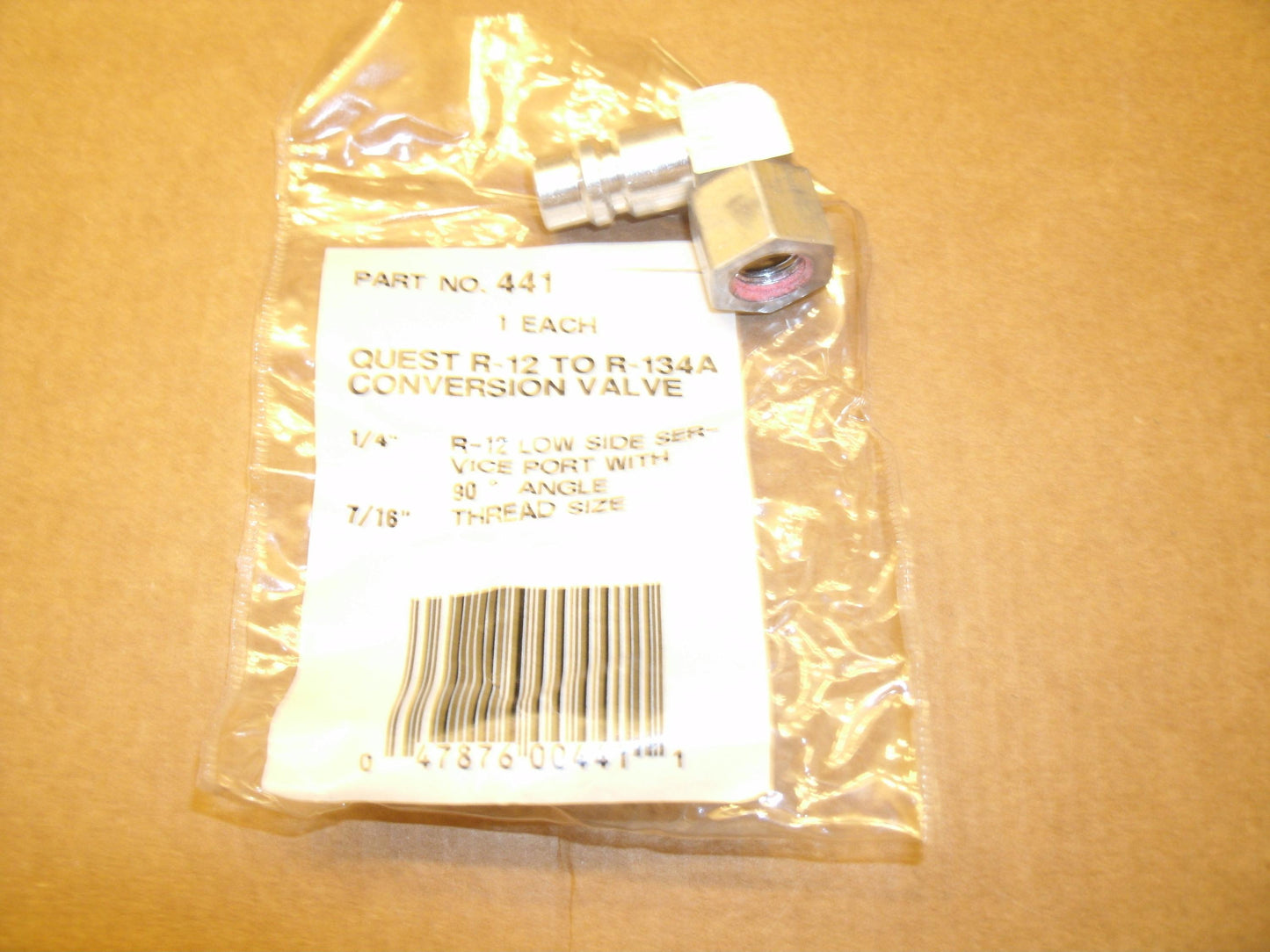 Quest 441 R-12 to R-134A Conversion Valve. New.