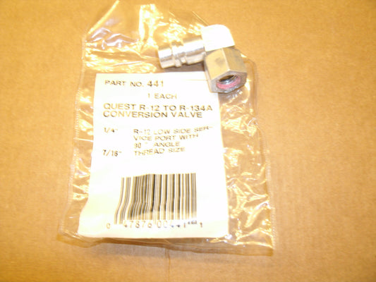 Quest 441 R-12 to R-134A Conversion Valve. New.