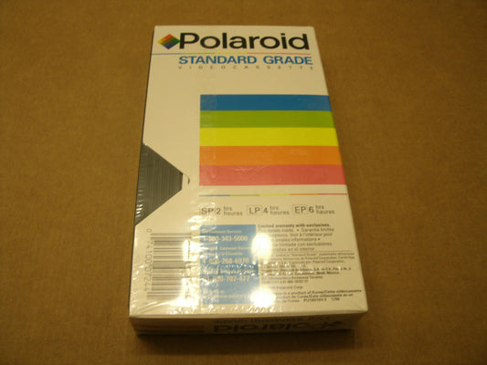 Polaroid 6 Hour Videocassette. T-120 VHS. 246M.