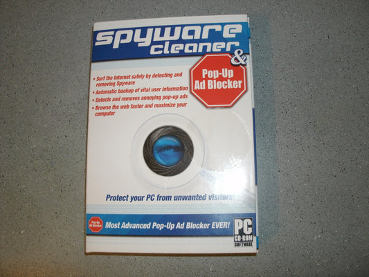 Spyware Cleaner and Pop-Up Blocker. New. Retail box.