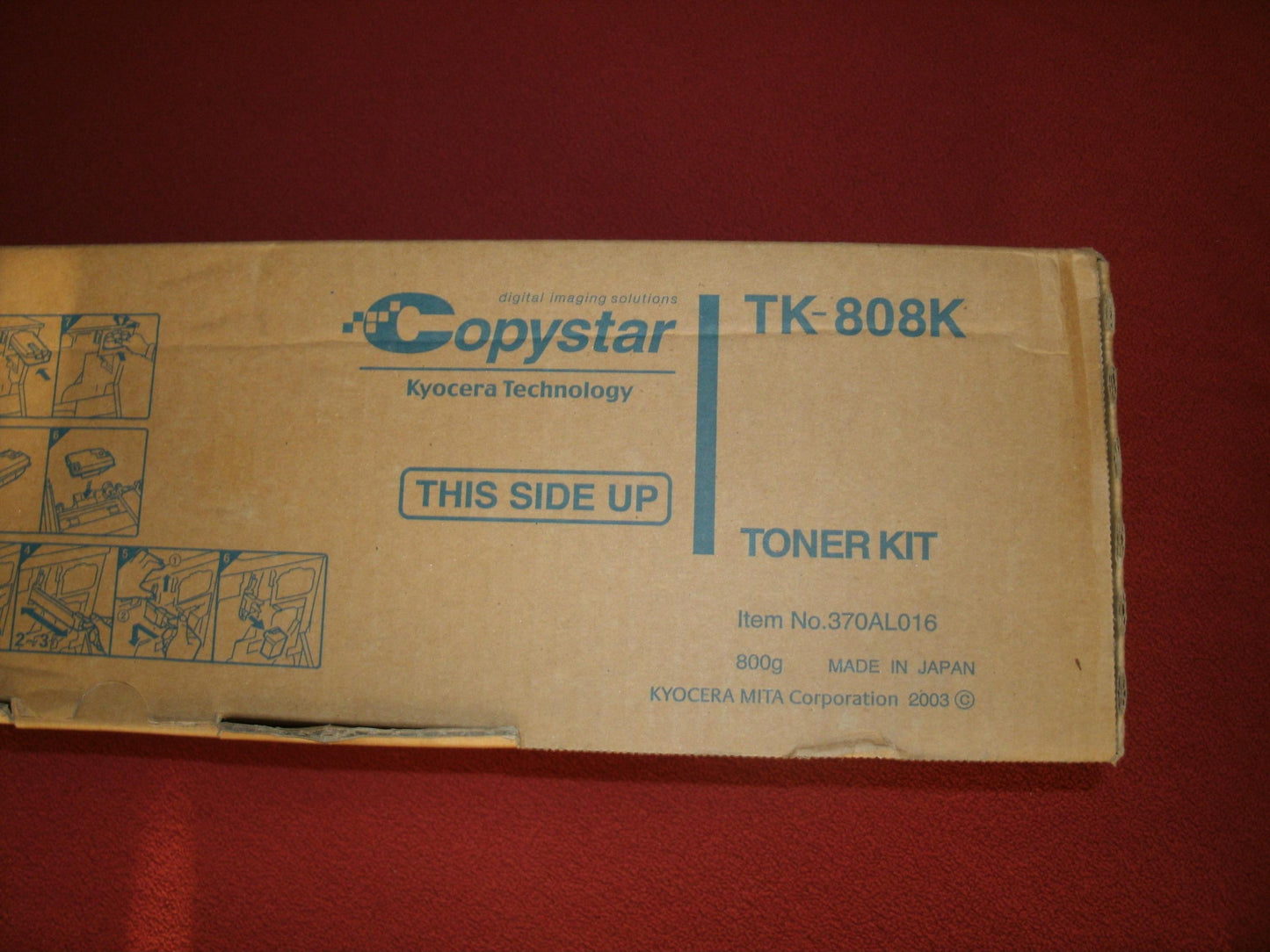 Kyocera TK-808 Mita Copystar Black Toner Kit. TK-808K. OEM.