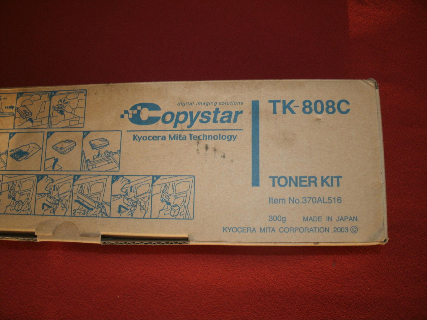 Kyocera TK-808C Mita Copystar Cyan Toner Kit. New. OEM.