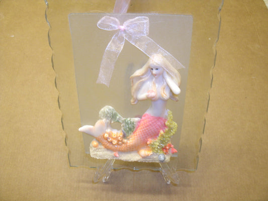 Mermaid Glass Decoration. New. 744530689020.