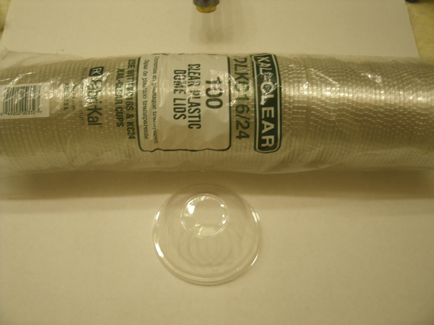 Kal-Clear DLKC16/24 Clear Plastic Dome Lids. New.