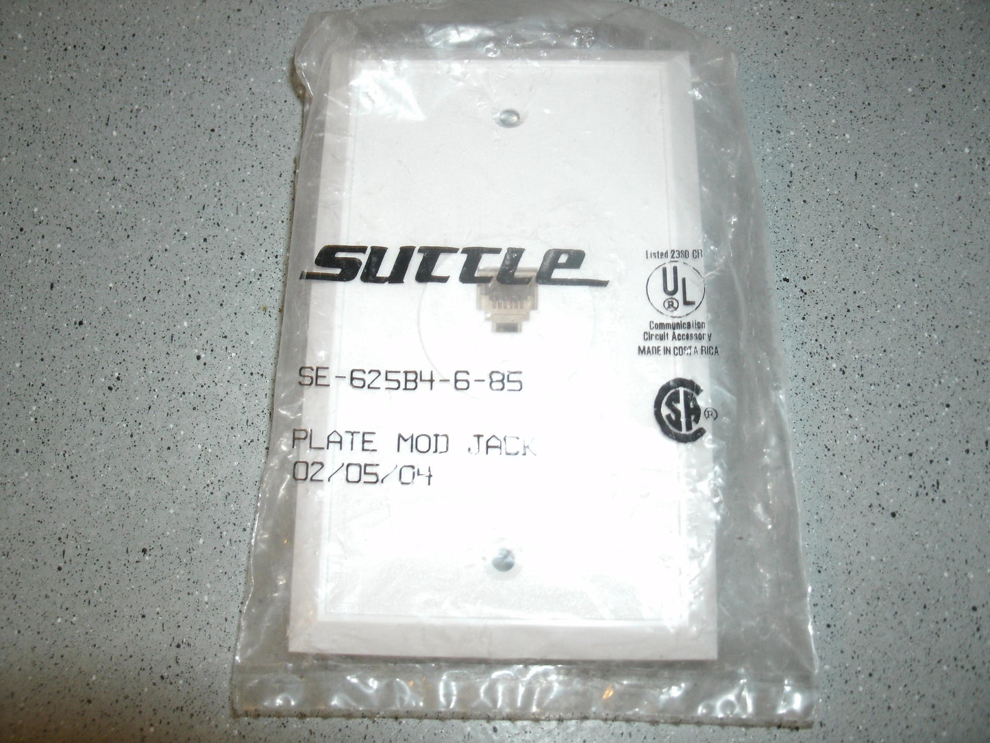 Suttle SE-625B4-6-85 Eggshell White Plate. New.
