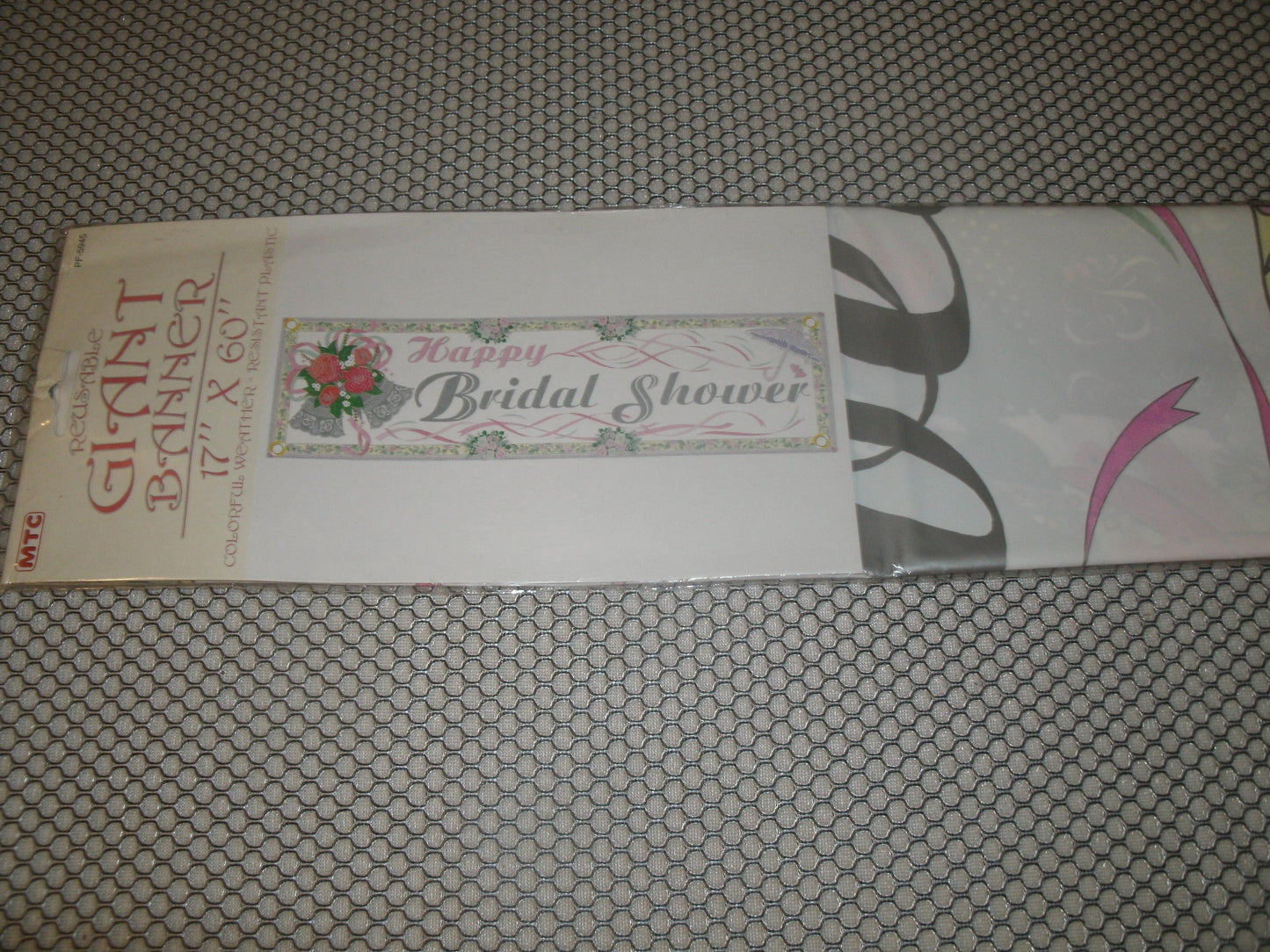 Happy Bridal Shower Banner. 17" X 60". New. PF-5945.